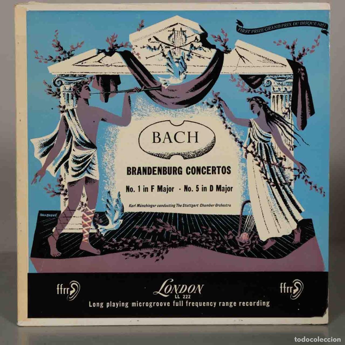 Discos de vinilo: LP. Bach - Brandenburg Concertos No. 1 in F Major, No. 5 in D Major - Karl M&uuml;nchinger, Stuttgart Ch