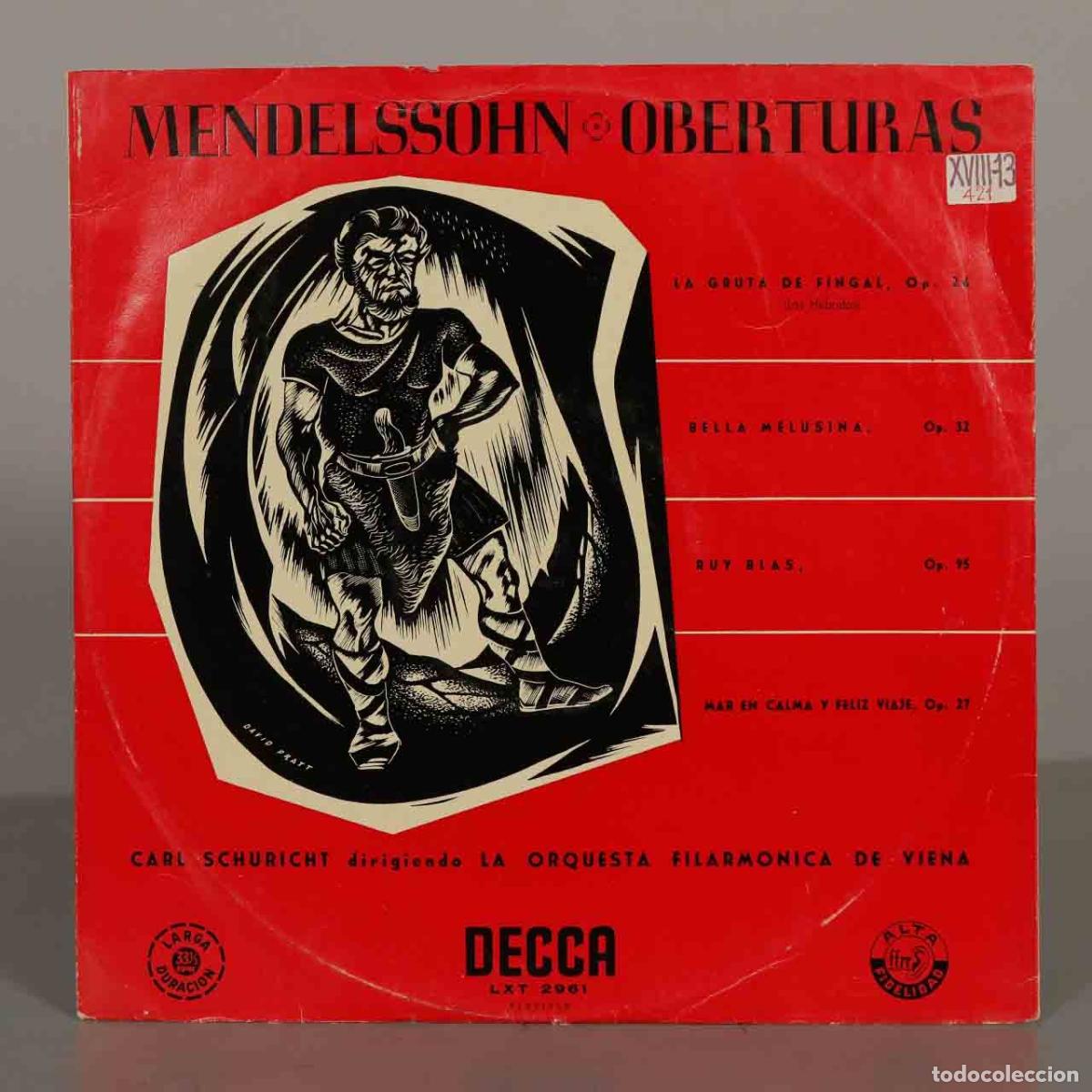 Discos de vinilo: LP. Mendelssohn: Oberturas - Carl Schuricht, Vienna Philharmonic Orchestra