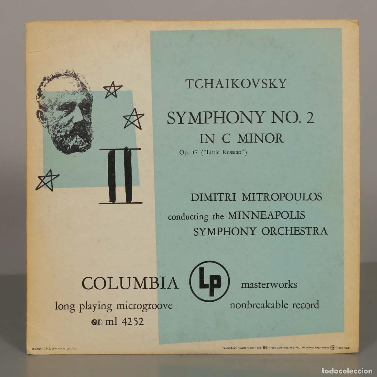 Discos de vinilo: LP. Tchaikovsky - Symphony No. 2 in C Minor Op. 17 Little Russian - Dimitri Mitropoulos, Minneapoli