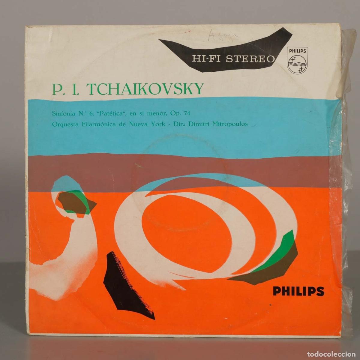 Discos de vinilo: LP. P. I. Tchaikovsky - Sinfonia N. 6, Pat&eacute;tica, Op. 74 - New York Philharmonic, Mitropoulos