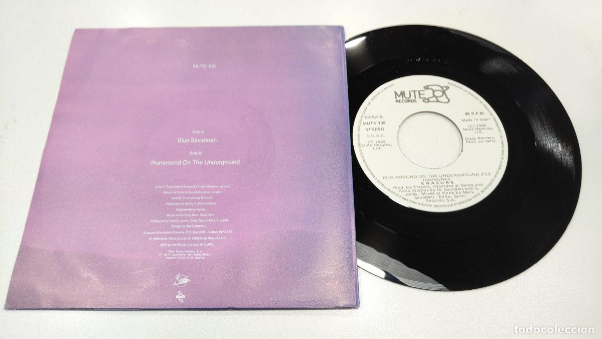 Discos de vinilo: SCO129- BLUE SAVANNAH ERASURE- 7&rdquo; - Foto 2