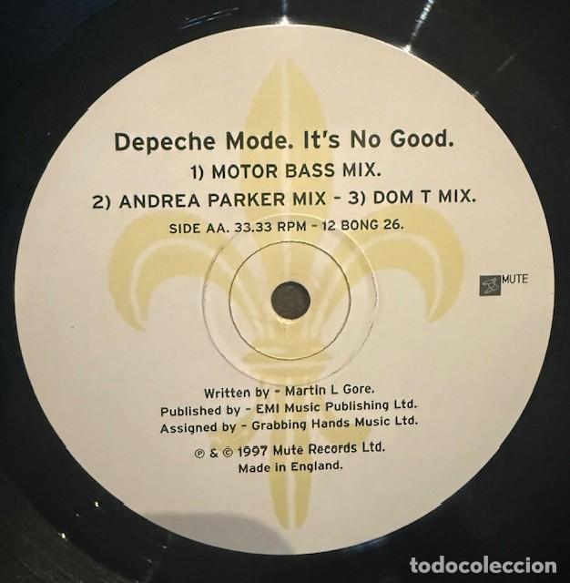 Discos de vinilo: Depeche Mode &lrm;&ndash; It's No Good. No car&aacute;tula.Vinilo. Maxi Single. Edic UK.1997.R