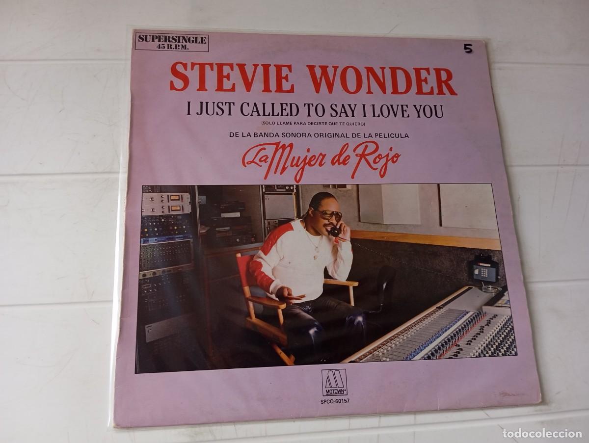 Discos de vinilo: MAXI STEVIE WONDER - I JUST CALLED TO SAY I LOVE YOU
