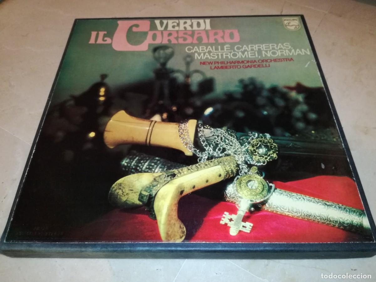 Discos de vinil: CAJA CON 2 LPs + LIBRETO DE VERDI-IL CORSARO-VINILOS EN EXCELENTE ESTADO