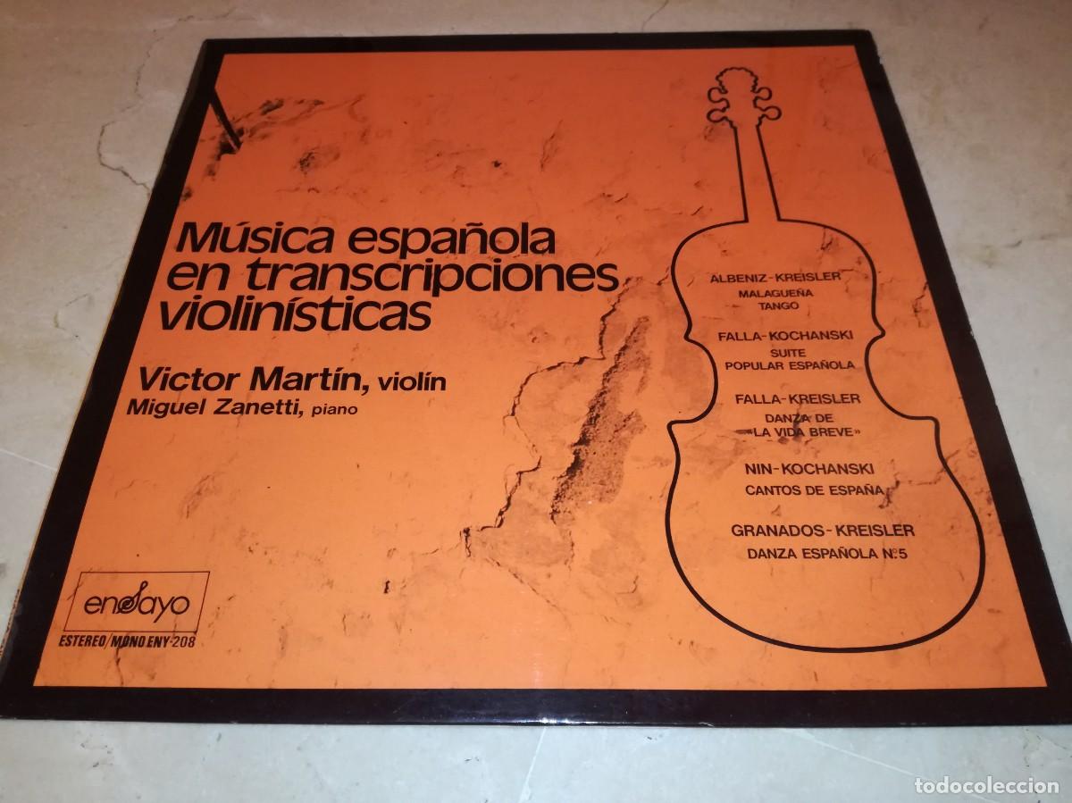 Discos de vinilo: M&Uacute;SICA ESPA&Ntilde;OLA EN TRANSCRIPCIONES VIOLINISTAS-VICTOR MARTIN VIOLIN-ORIGINAL ESPA&Ntilde;OL 1975