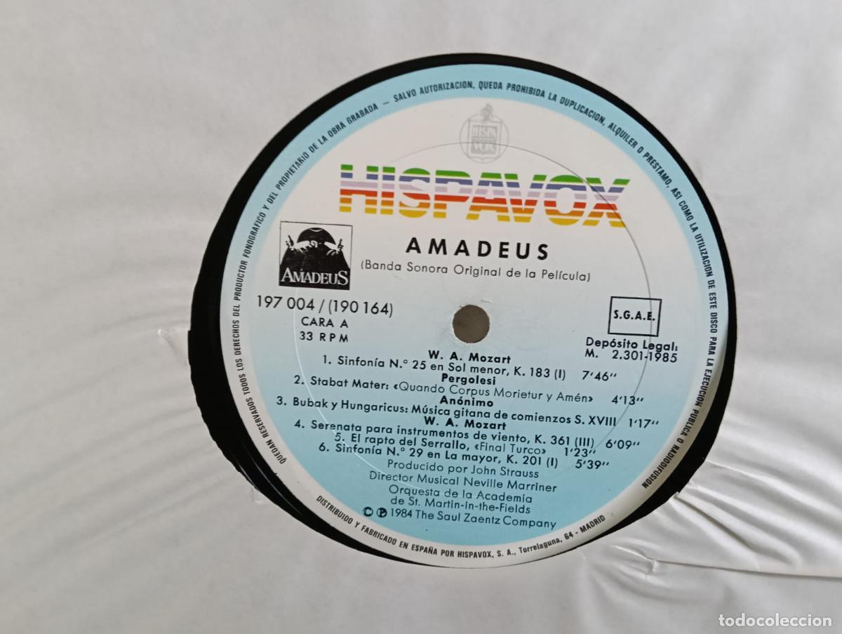 Discos de vinilo: Amadeus B.S.O Amadeus Lp sin portada vinilo excelente.Ver titulos y dem&aacute;s informaci&oacute;n en fotos.