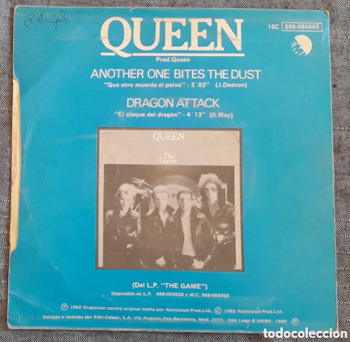 Discos de vinilo: QUEEN - ANOTHER ONE BITES THE DUST - DRAGON ATTACK - EMI-ODEON 1980 - Foto 2