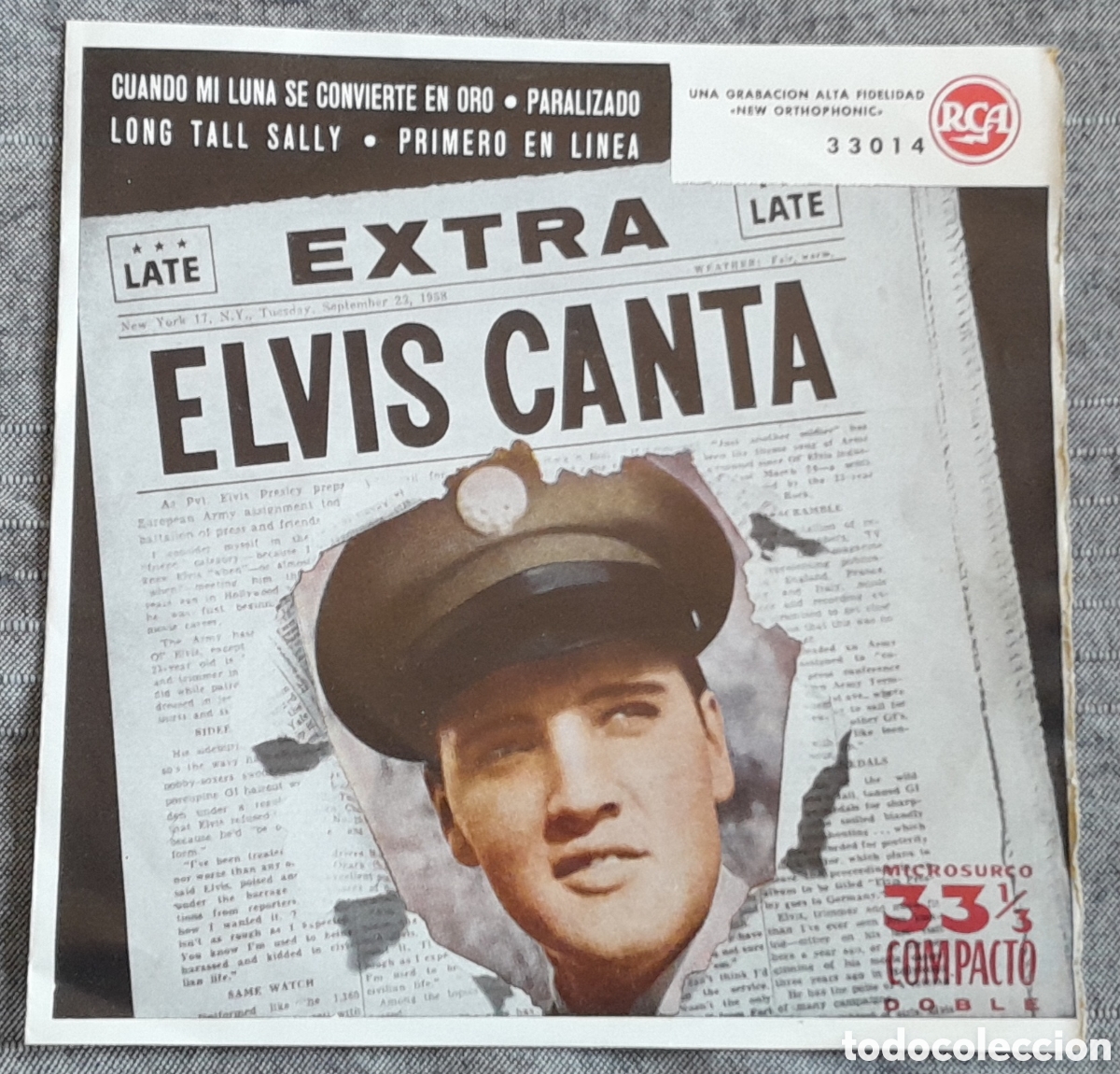 Discos de vinilo: ELVIS PRESLEY-EXTRA- CUANDO MI LUNA SE CONVIERTE EN ORO + 3 - Rca 1959