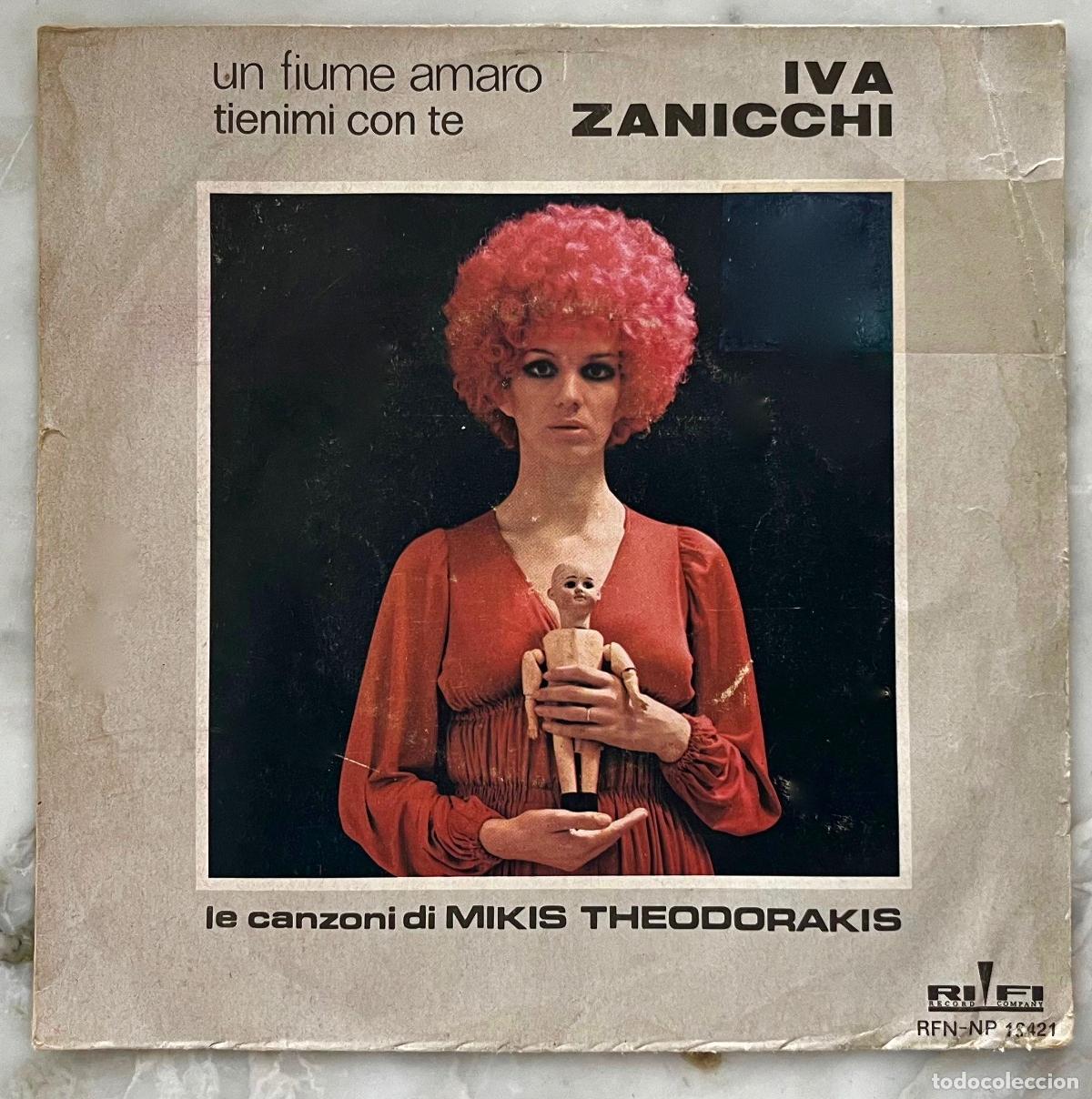 Discos de vinilo: IVA ZANICCHI. UN FIUME AMARO. SOLO PORTADA SINGLE ITALIA