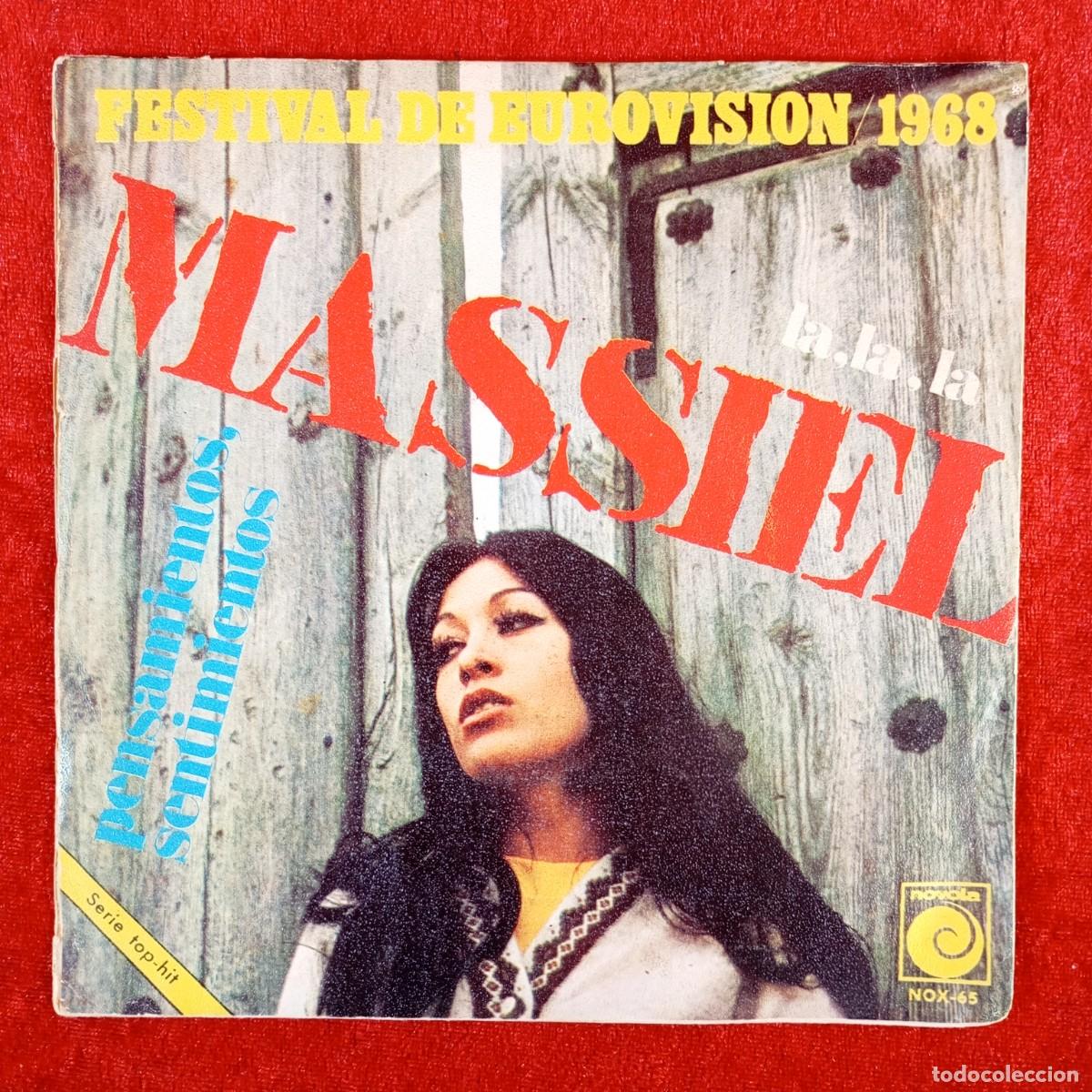 Discos de vinilo: MASSIEL - FESTIVAL DE EUROVISION 1968 - LA,LA,LA - SINGLE VINILO - NOVOLA - NOX-65 / 3224