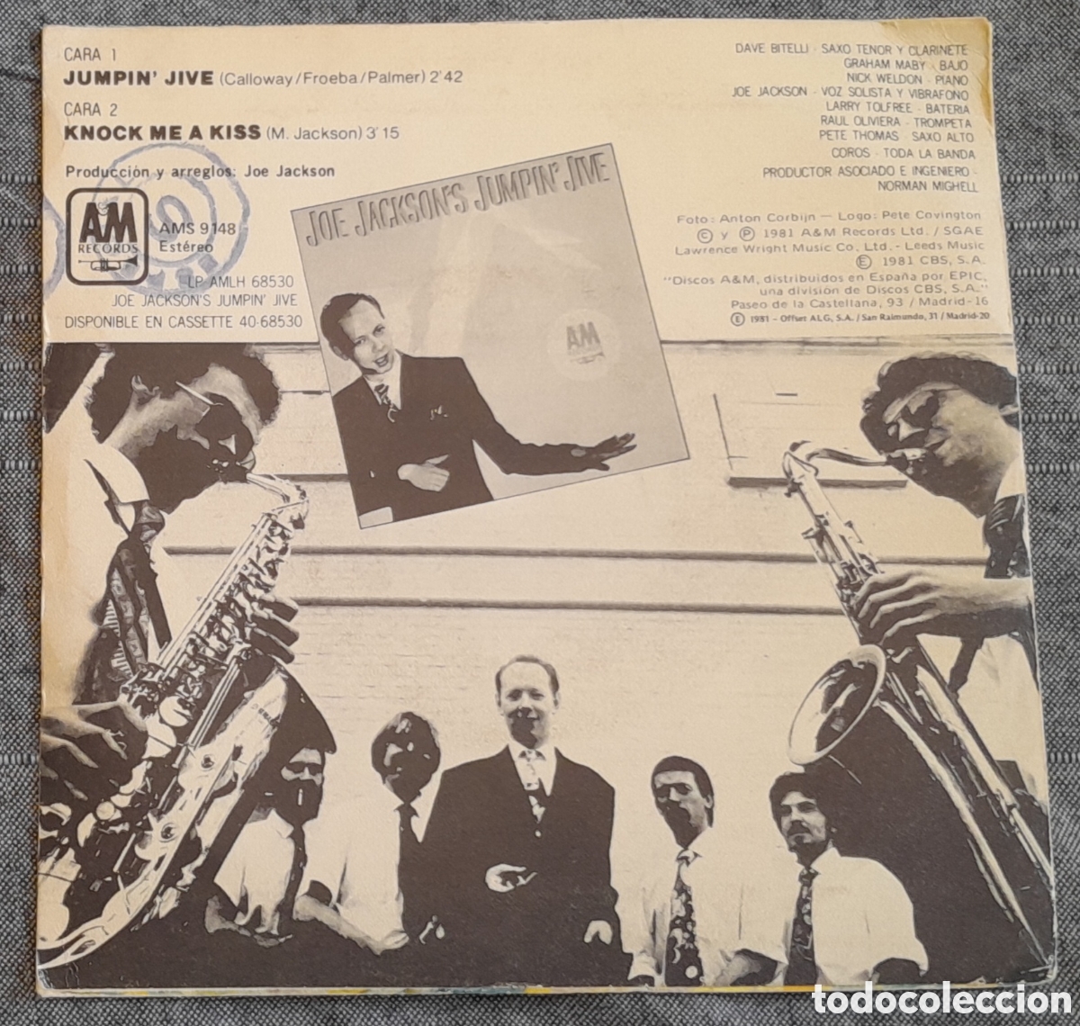 Discos de vinilo: JOE JACKSONS - JUMPIN FIVE + 1 - CBS 1981 - Foto 2