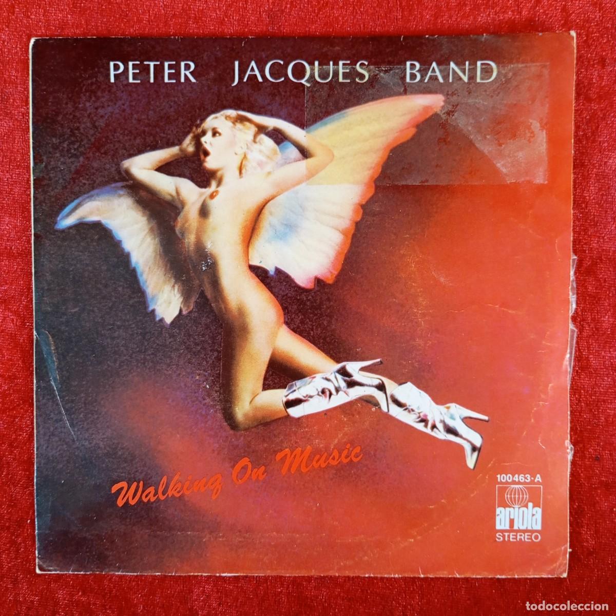 Discos de vinilo: PETER JACQUES BAND - FLY WITH THE WIND, WALKING ON MUSIC - SINGLE VINILO - ARIOLA - 100463&middot;A / 3242