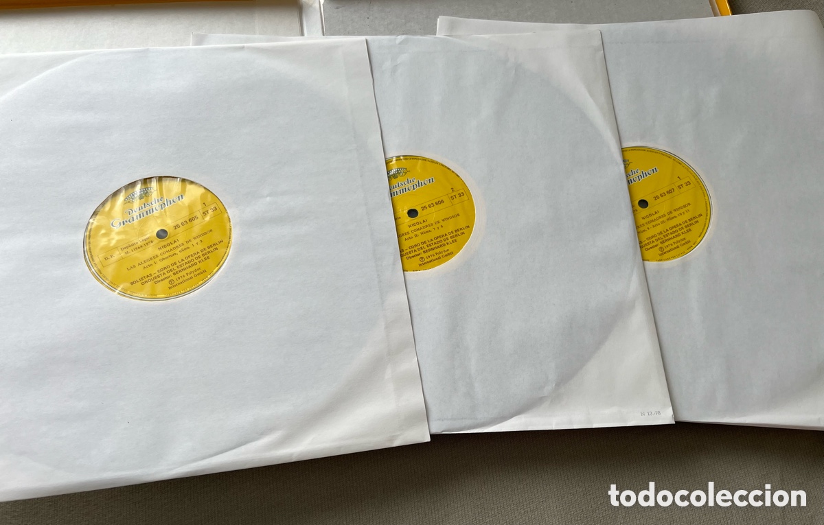 Discos de vinilo: Cofre 3LPs Otto Nicolai - Las alegres comadres de Windsor - Deutsche Grammophon - Foto 2