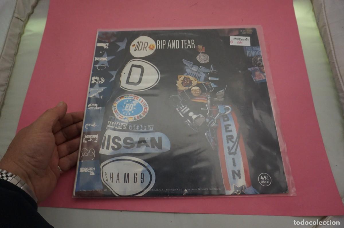 Discos de vinilo: MAXI SINGLE - SHAM 69 - RIP AND TEAR - DISCO EN ESTADO EXCELENTE