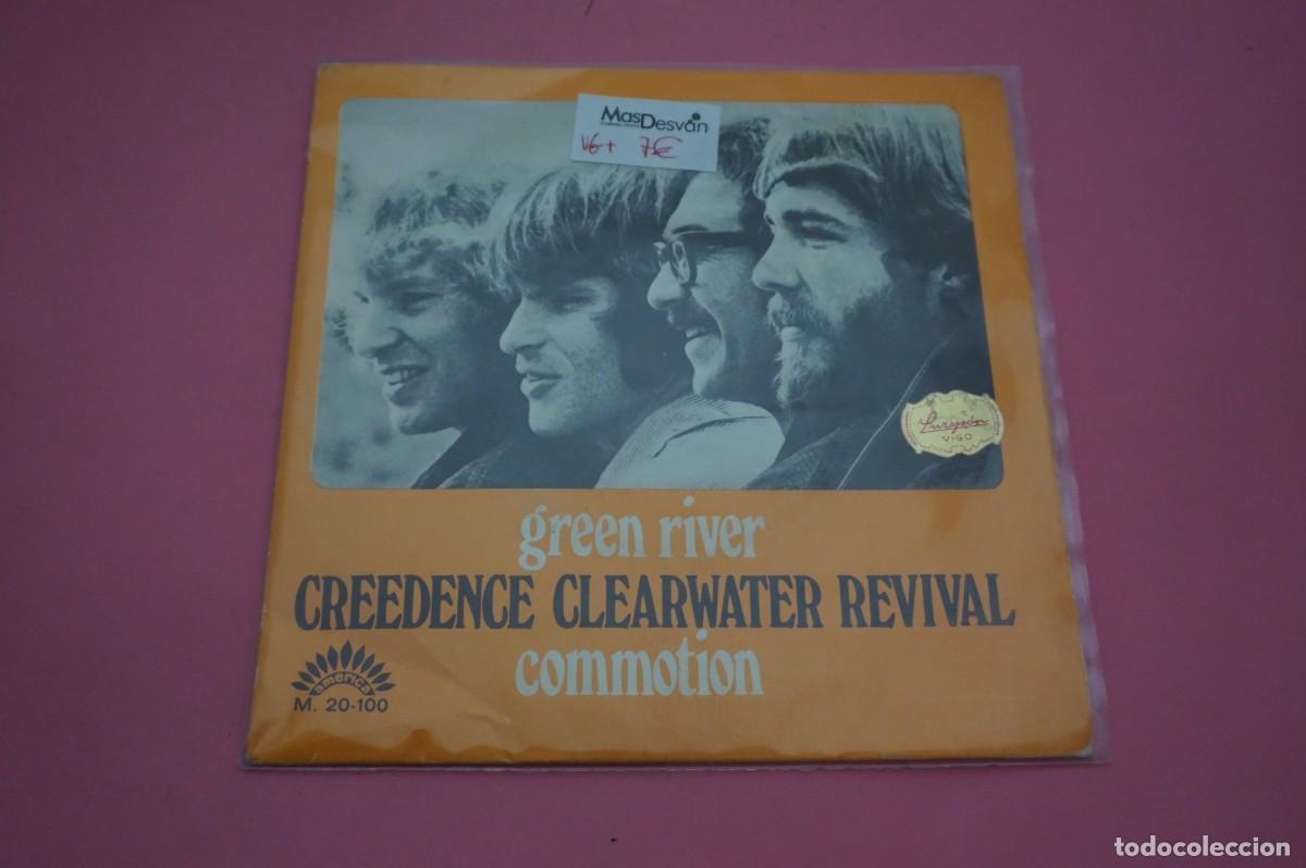 Discos de vinilo: VINILO SINGLE - CREEDECE CLEARWATER REVIVAL - GREEN RIVER COMMOTION - DISCO EN BUEN ESTADO