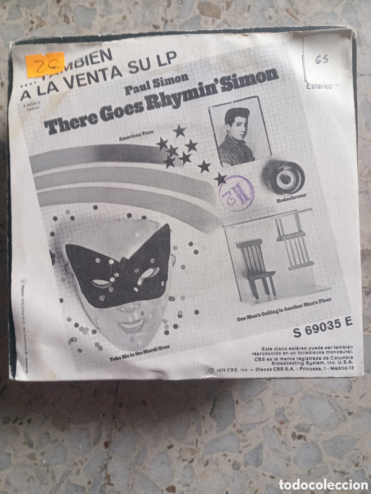 Discos de vinilo: SGL PAUL SIMON KODACHROME 1973 - Foto 2