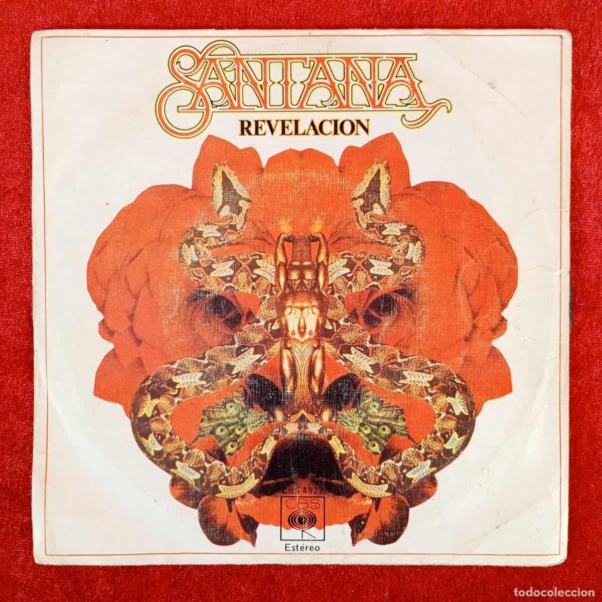 Discos de vinilo: SANTANA - REVELACION, REACH UP - SINGLE VINILO - CBS - EST&Eacute;REO - CBS 4927 / 3269