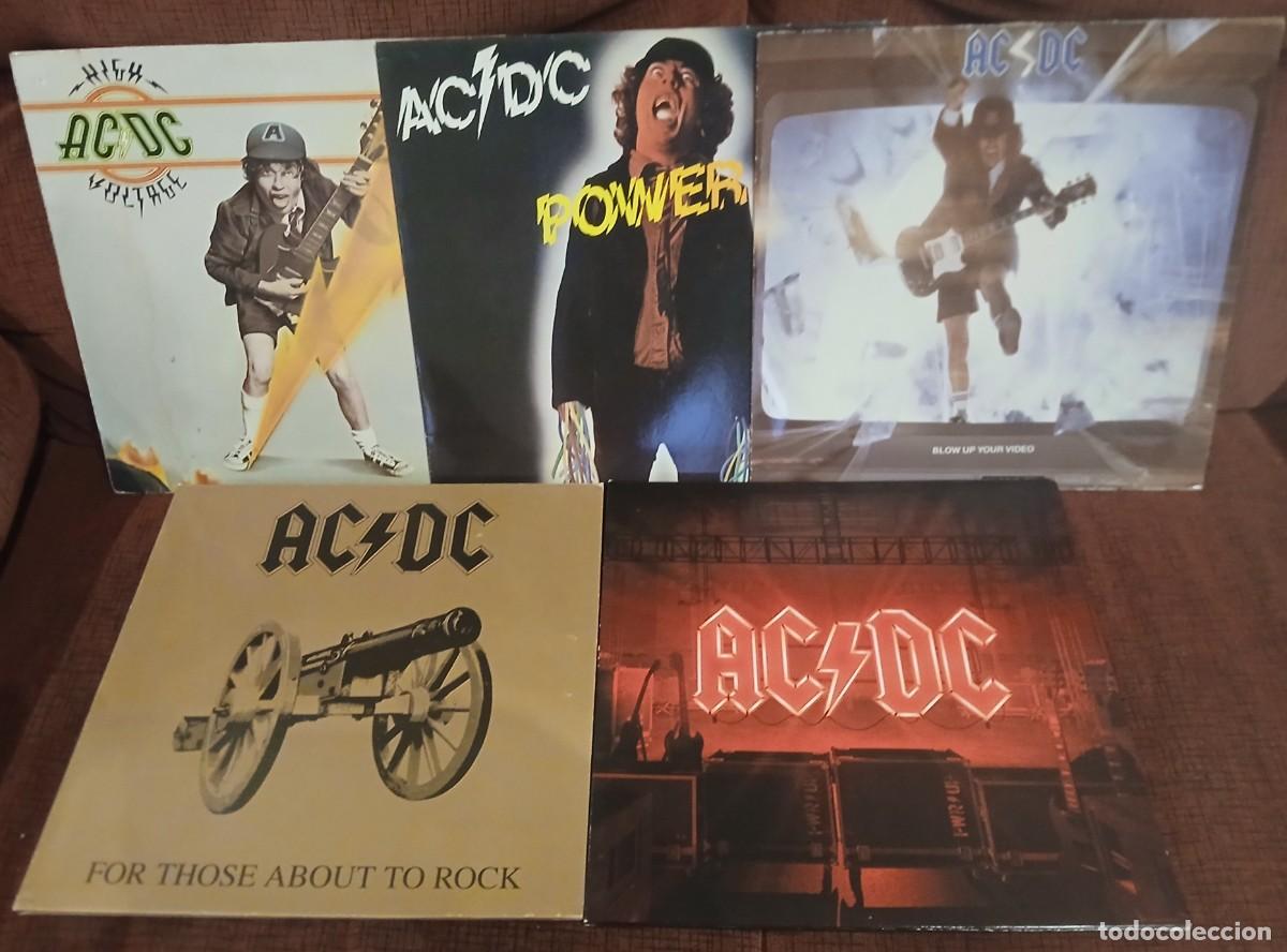 Discos de vinilo: LOTE CON 5 VINILOS DE AC/DC - 5 GRANDES LPS