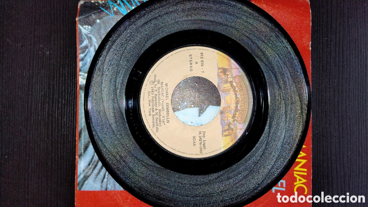 Discos de vinilo: Flashdance maniac disco 45 rpm - Foto 3