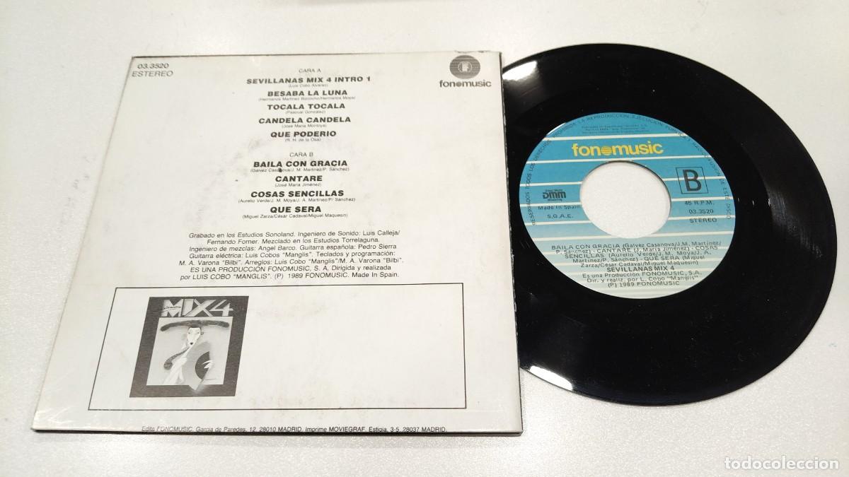 Discos de vinilo: SCO129- SEVILLANAS MIX 4- 7&rdquo; - Foto 2