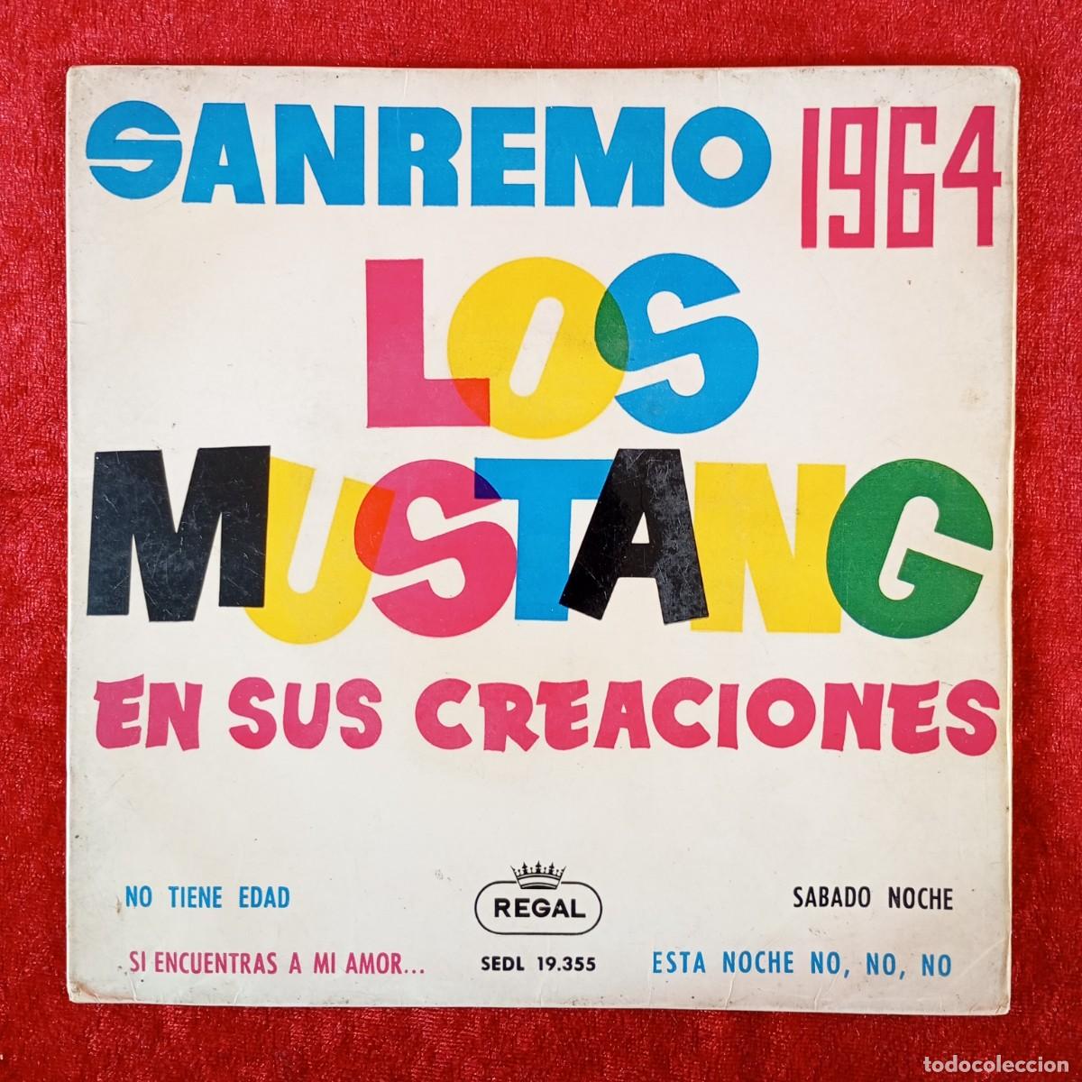 Discos de vinilo: LOS MUSTANG - SANREMO 1964 - SINGLE VINILO - GRAMOFONO ODEON, REGAL - SEDL 19.355 / 3295