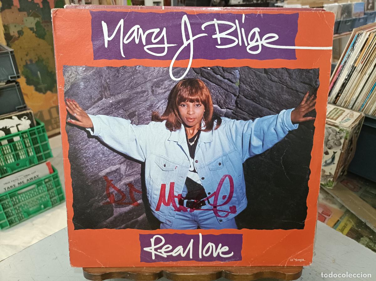 Discos de vinilo: Mary J Blige &ndash; Real Love - Maxi Single MCA Records 1992
