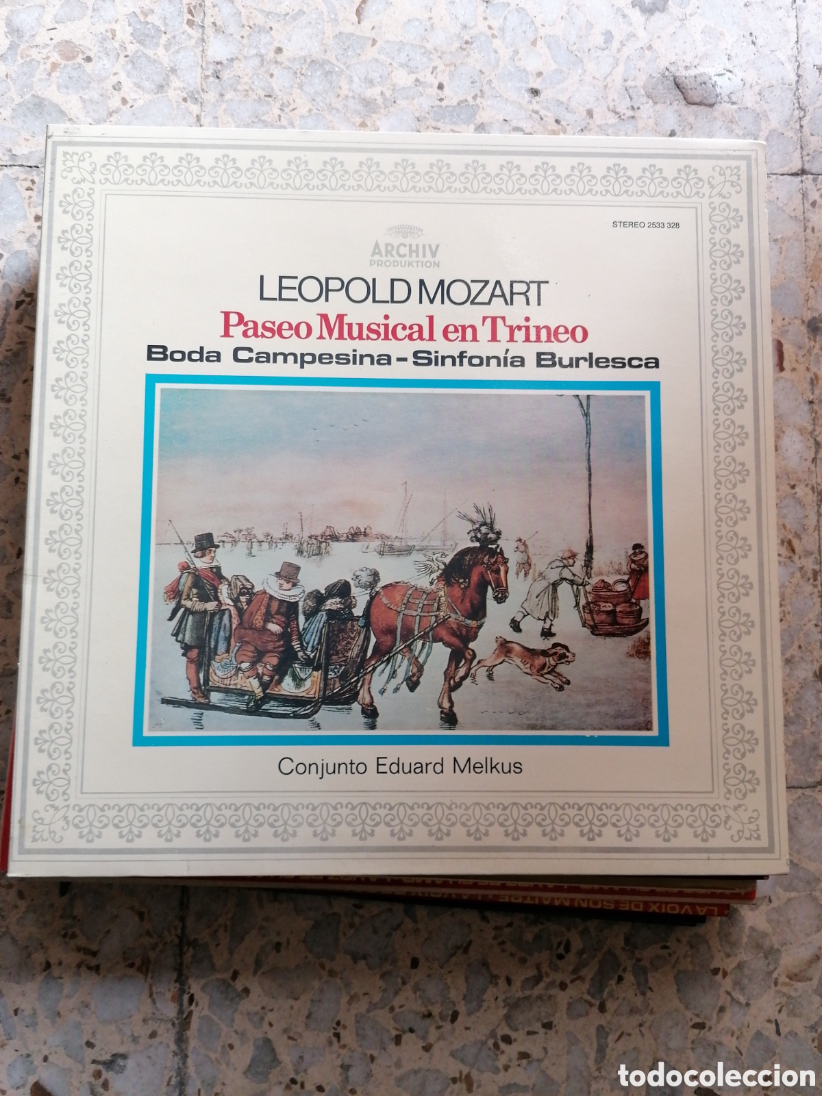 Discos de vinilo: LP MOZART PASEO MUSICAL EN TRINEO BODA CAMPESINA SINFONIA BURLESCA CARPETA ABIERTA