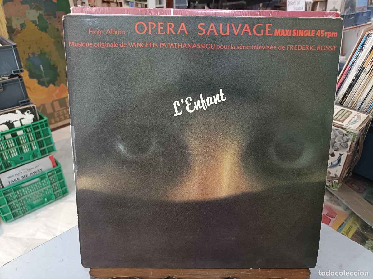 Discos de vinilo: Vangelis Papathanassiou &ndash; Op&eacute;ra Sauvage - Maxi Single sello Plydor 1983