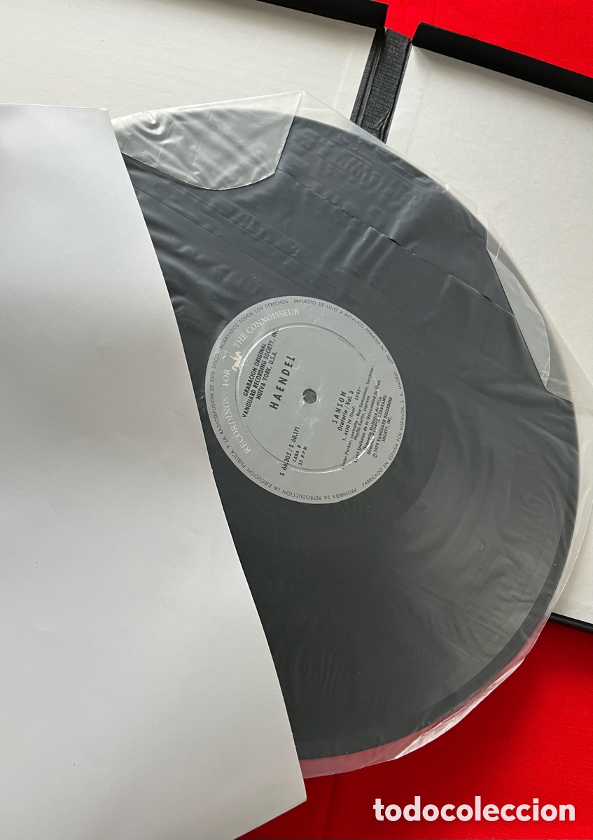 Discos de vinilo: Cofre 3LPs Handel - Sans&oacute;n - Foto 5