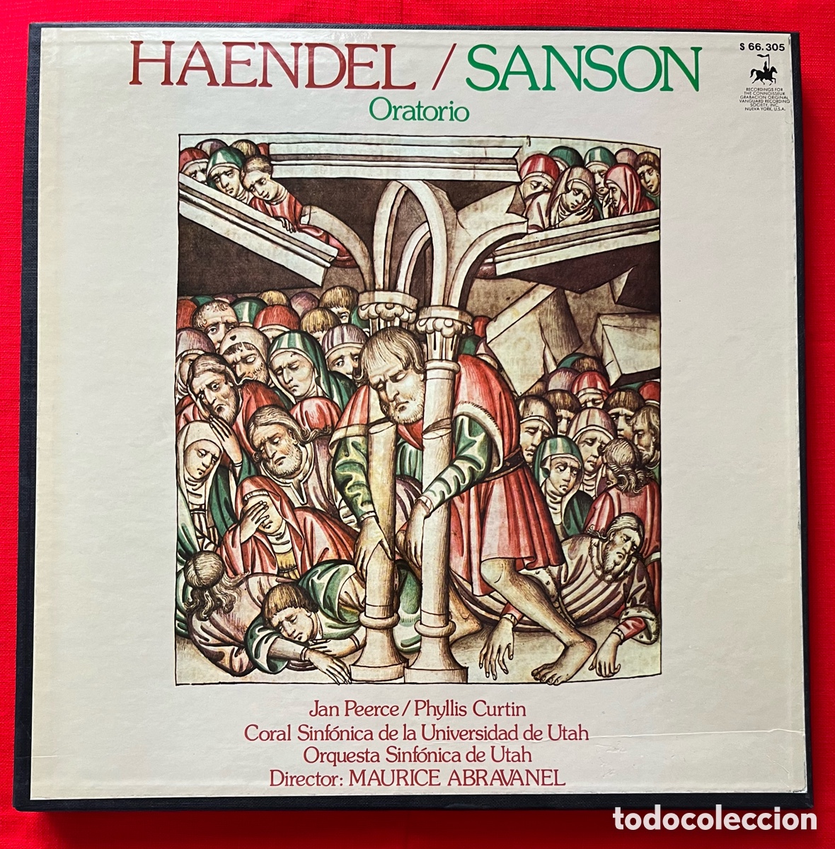Discos de vinilo: Cofre 3LPs Handel - Sans&oacute;n - Foto 1