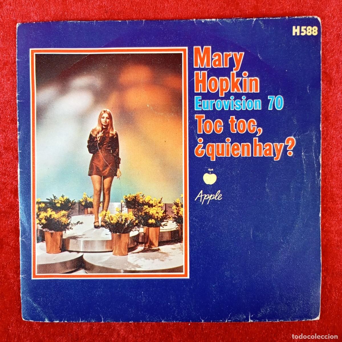 Discos de vinilo: MARY HOPKIN - EUROVISION 70 - TOC TOC, &iquest;QUIEN HAY? - SINGLE VINILO - APPLE - H588 / 3313
