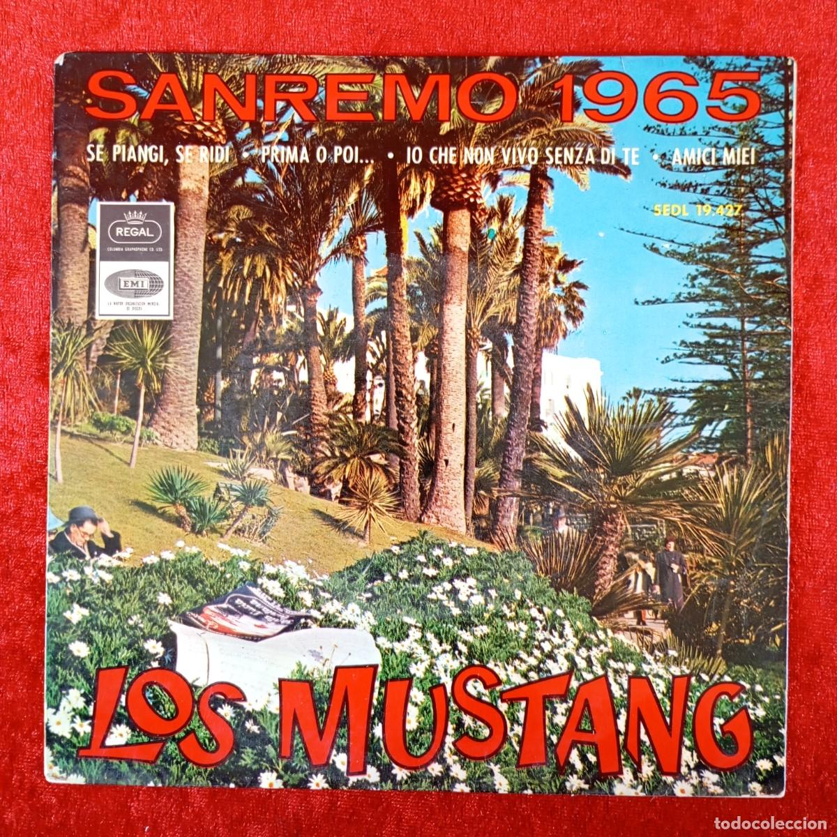 Discos de vinilo: LOS MUSTANG - FESTIVAL SANREMO 1965 - YO QUE NO VIVO SIN TI - SINGLE VINILO - EMI - 19.427 / 3314