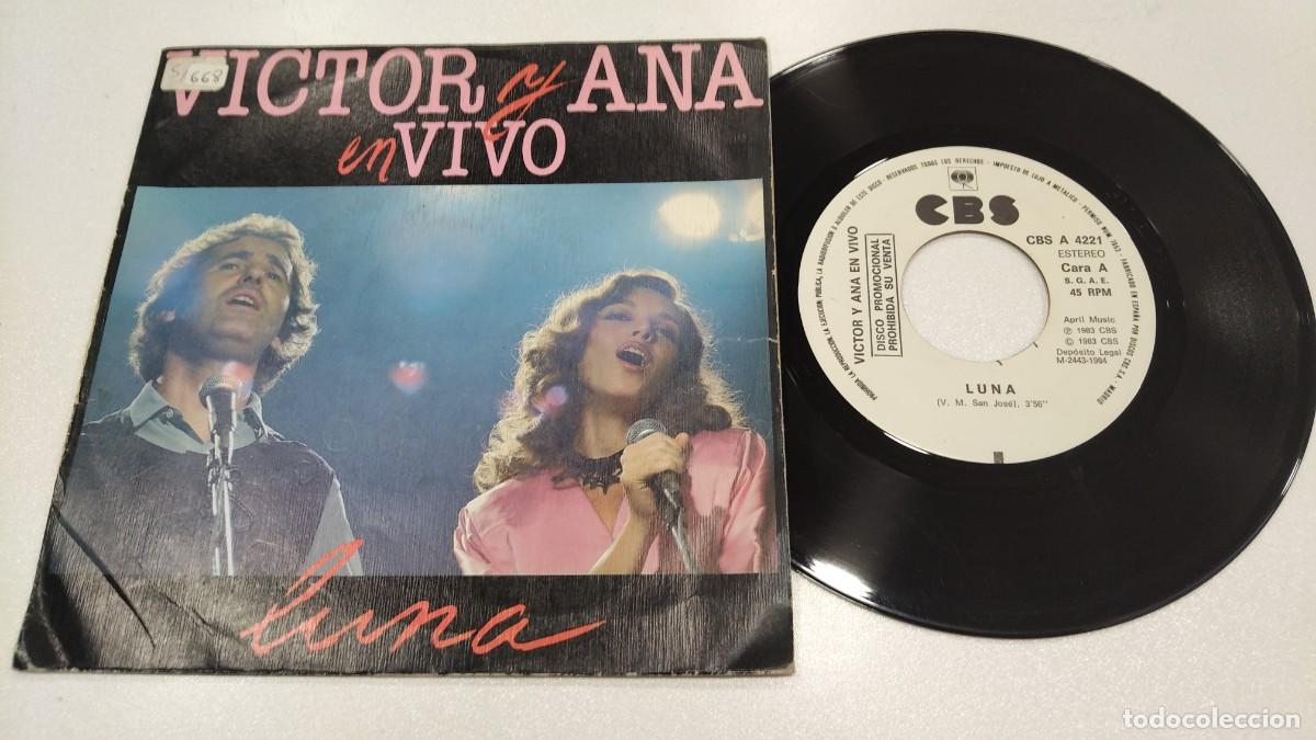 Discos de vinilo: SCO129-VICTOR Y ANA EN VIVO LUNA- 7&rdquo; PROMO