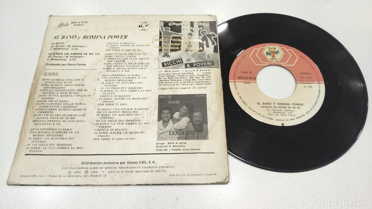 Discos de vinilo: SCO129-ALBANO ROMINA POWER EI SARA- 7&rdquo; - Foto 2