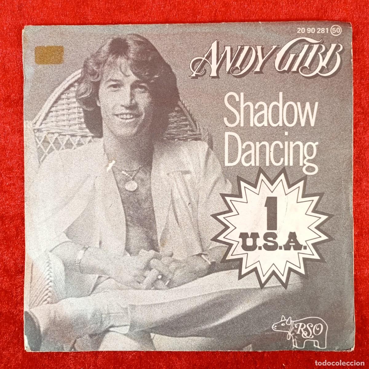 Discos de vinilo: ANDY GIBB - SHADOW DANCING, TOO MANY LOOKS IN YOUR EYES - SINGLE VINILO - RSO - 20 90 281 / 3330