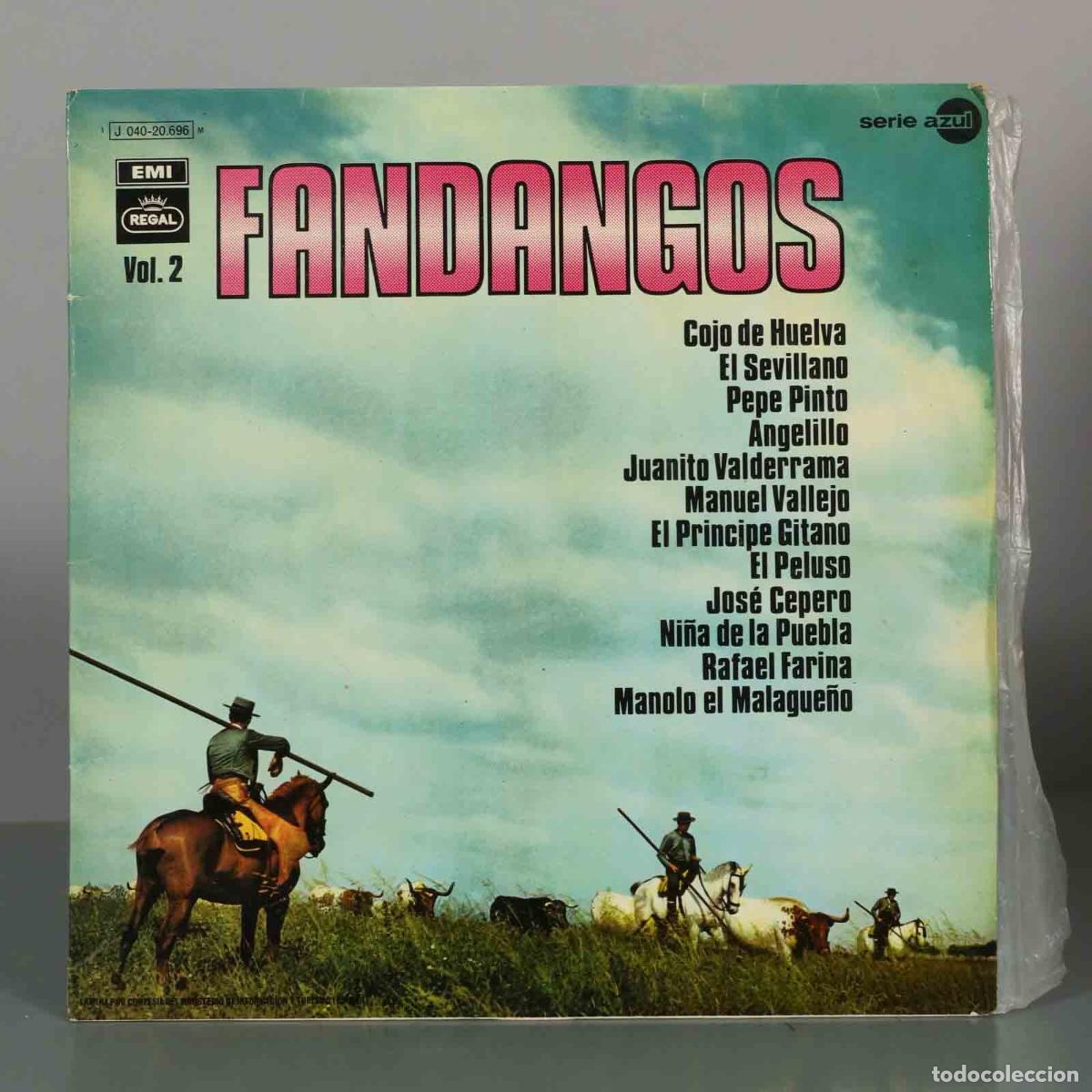 Discos de vinilo: LP. Fandangos Vol. 2 - Cojo de Huelva, El Sevillano, Pepe Pinto, Angelillo, Juanito Valderrama, Man