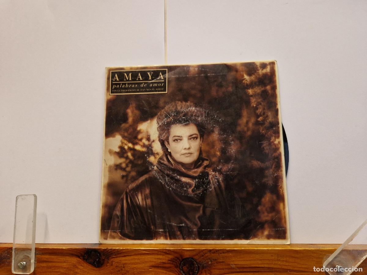 Discos de vinilo: SINGLE. AMAYA. PALABRAS DE AMOR. CON LA PARTICIPACION DE JOAN MANUEL SERRAT.