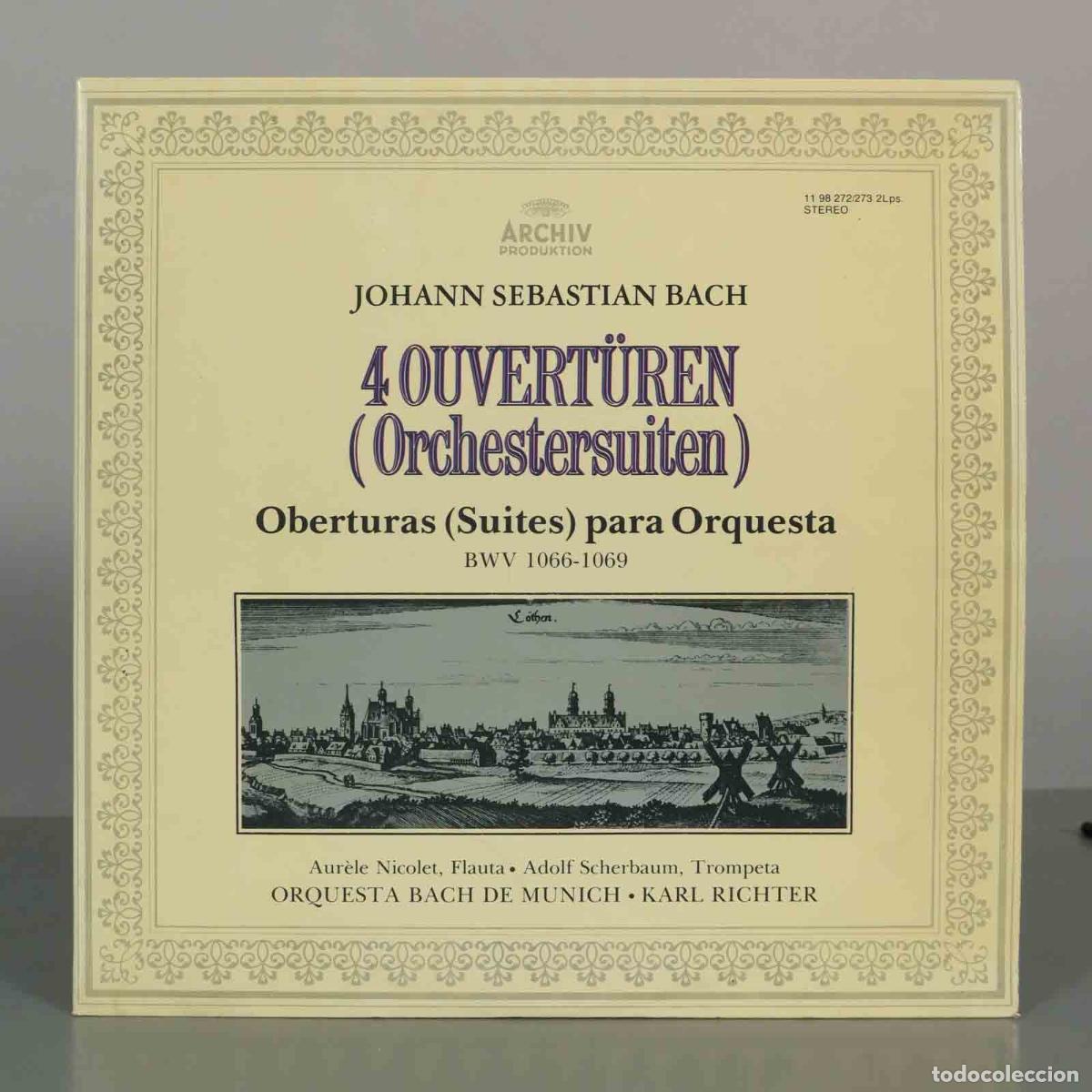 Discos de vinilo: LP. 4 Ouvert&uuml;ren (Orchestersuiten) BWV 1066-1069 - Johann Sebastian Bach - M&uuml;nchener Bach-Orchester