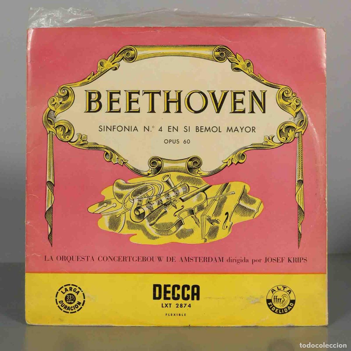 Discos de vinilo: LP. Sinfon&iacute;a n.&ordm; 4 en si bemol mayor, Op. 60 - Ludwig van Beethoven - KRIPS