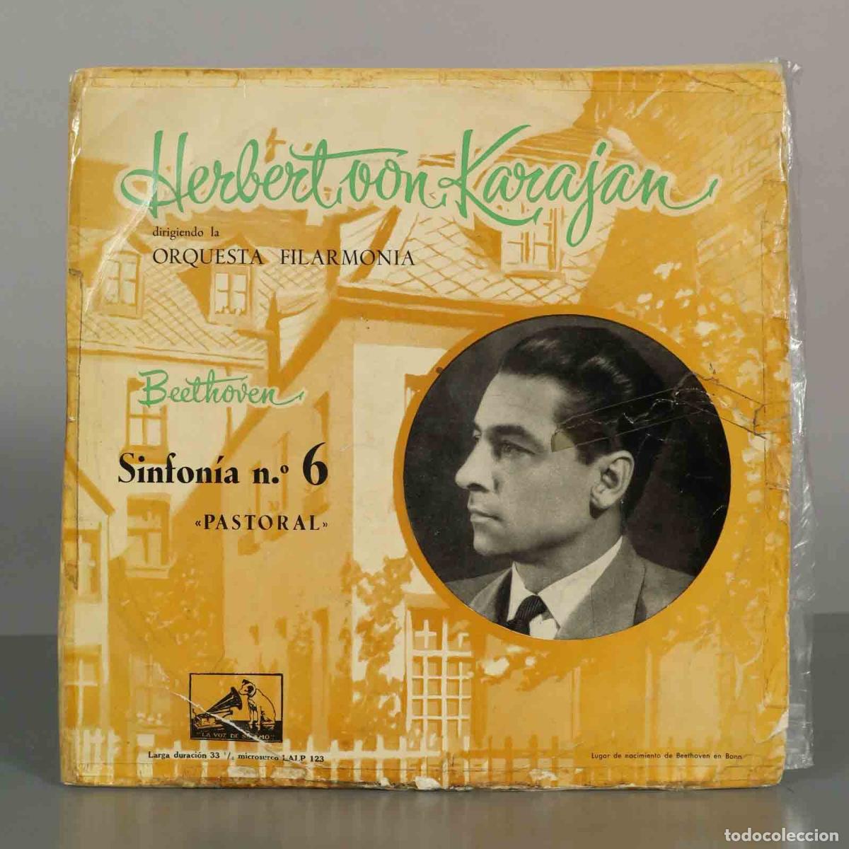 Discos de vinilo: LP. Sinfon&iacute;a n.&ordm; 6 Pastoral - Ludwig van Beethoven - Herbert von Karajan, Philharmonia Orchestra -