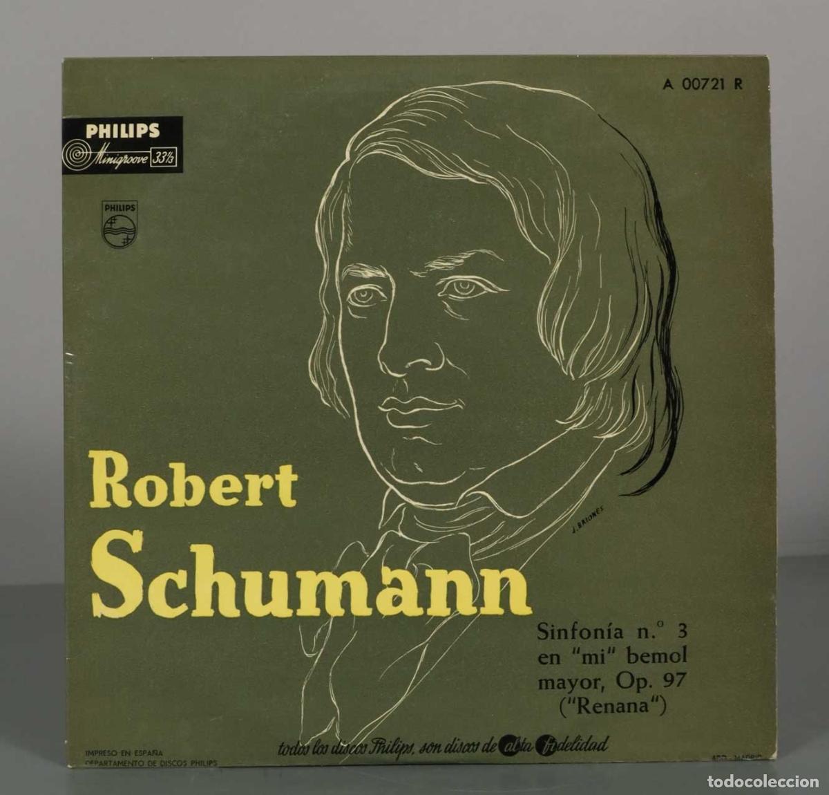 Discos de vinilo: LP. Robert Schumann - Sinfon&iacute;a n.&ordm; 3 en mi bemol mayor, Op. 97 Renana - Philips ZECCHI