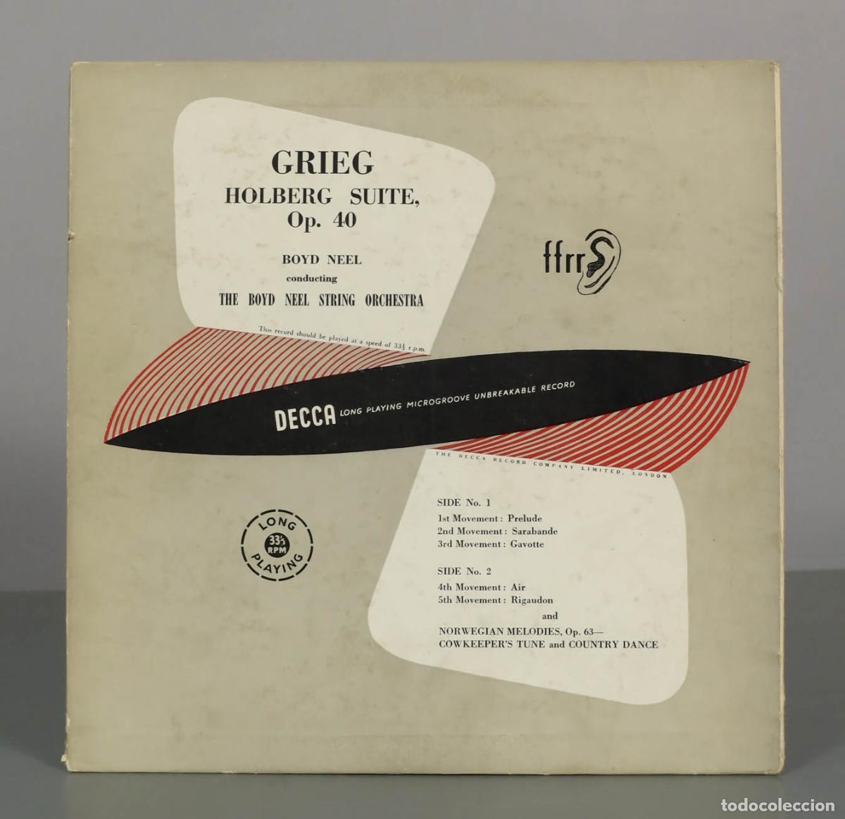 Discos de vinilo: LP. Grieg Holberg Suite, Op. 40 - Boyd Neel, The Boyd Neel String Orchestra - Norwegian Melodies, O