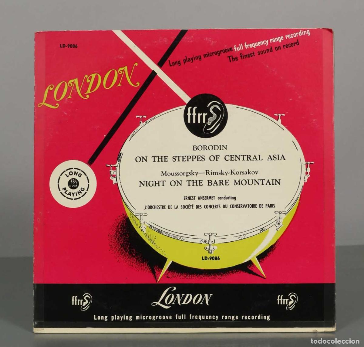 Discos de vinilo: LP. Borodin: On the Steppes of Central Asia - Moussorgsky: Night on the Bare Mountain - Ansermet