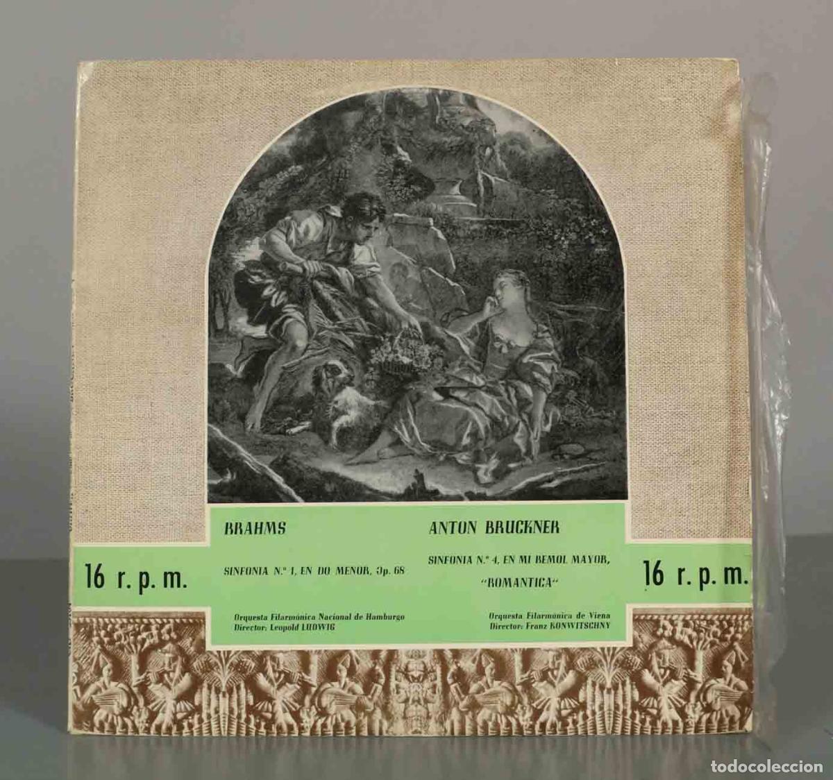 Discos de vinilo: LP. Sinfon&iacute;a N.&ordm; 1 En Do Menor, Op. 68 / Sinfon&iacute;a N.&ordm; 4 En Mi Bemol Mayor Rom&aacute;ntica - Brahms