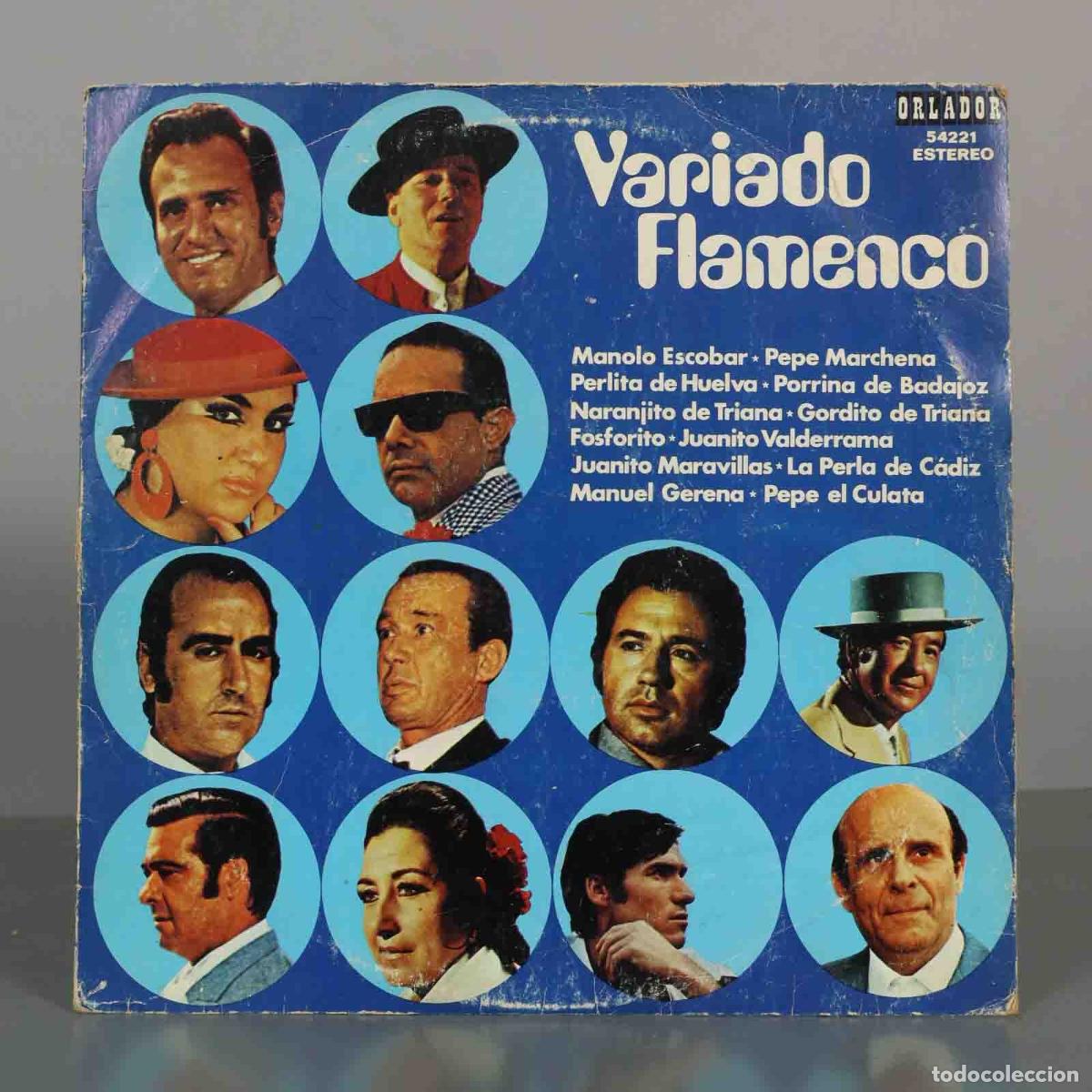 Discos de vinilo: LP. Variado Flamenco - Manolo Escobar, Pepe Marchena, Perlita de Huelva, Porrina de Badajoz, Naranj
