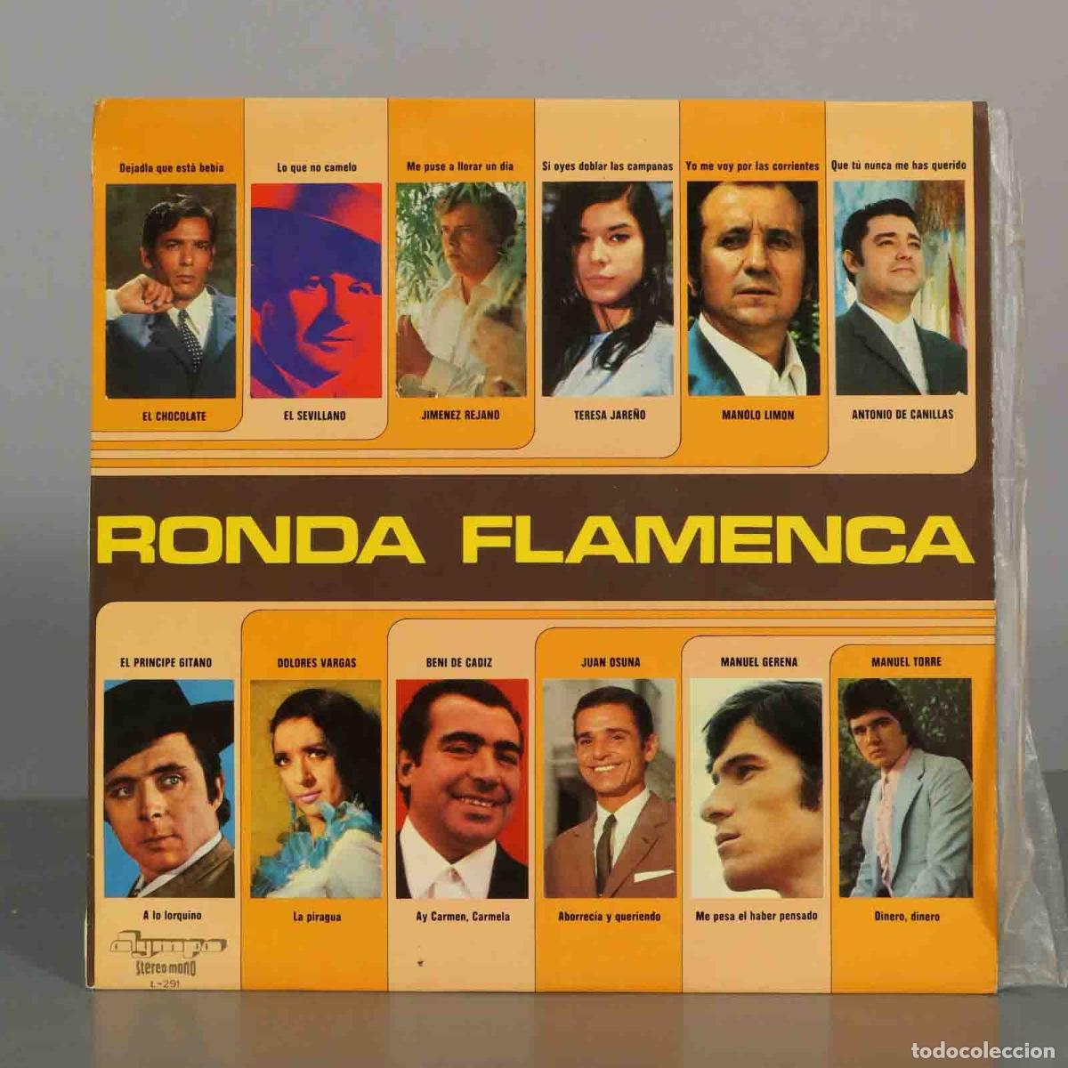 Discos de vinilo: LP. Ronda Flamenca - El Chocolate, El Sevillano, Jim&eacute;nez Rejano, Teresa Jare&ntilde;o, Manolo Lim&oacute;n, Anton