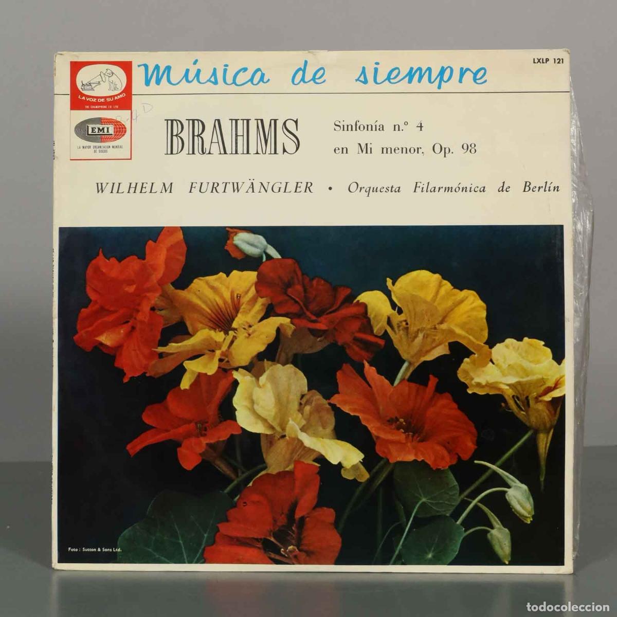 Vinyl records: LP. Brahms: Sinfon&iacute;a n.&ordm; 4 en Mi menor, Op. 98 - Johannes Brahms, Wilhelm Furtw&auml;ngler, Orquesta Fil