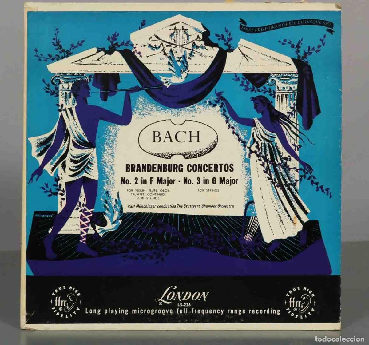 Discos de vinilo: LP. Bach: Brandenburg Concertos No. 2 in F Major - No. 3 in G Major - Karl M&uuml;nchinger, Stuttgart Ch