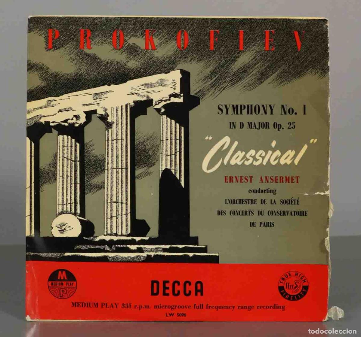 Discos de vinilo: LP. Prokofiev - Symphony No. 1 In D Major Op. 25 Classical - Ernest Ansermet, L&acute;orchestre De La Soc