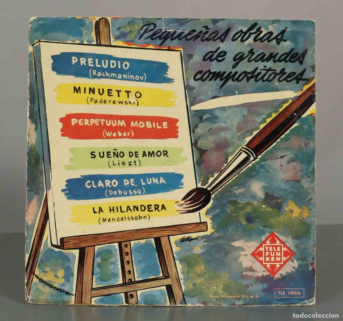 Discos de vinilo: LP. Peque&ntilde;as obras de grandes compositores - Rachmaninov, Paderewski, Weber, Liszt, Debussy, Mendel